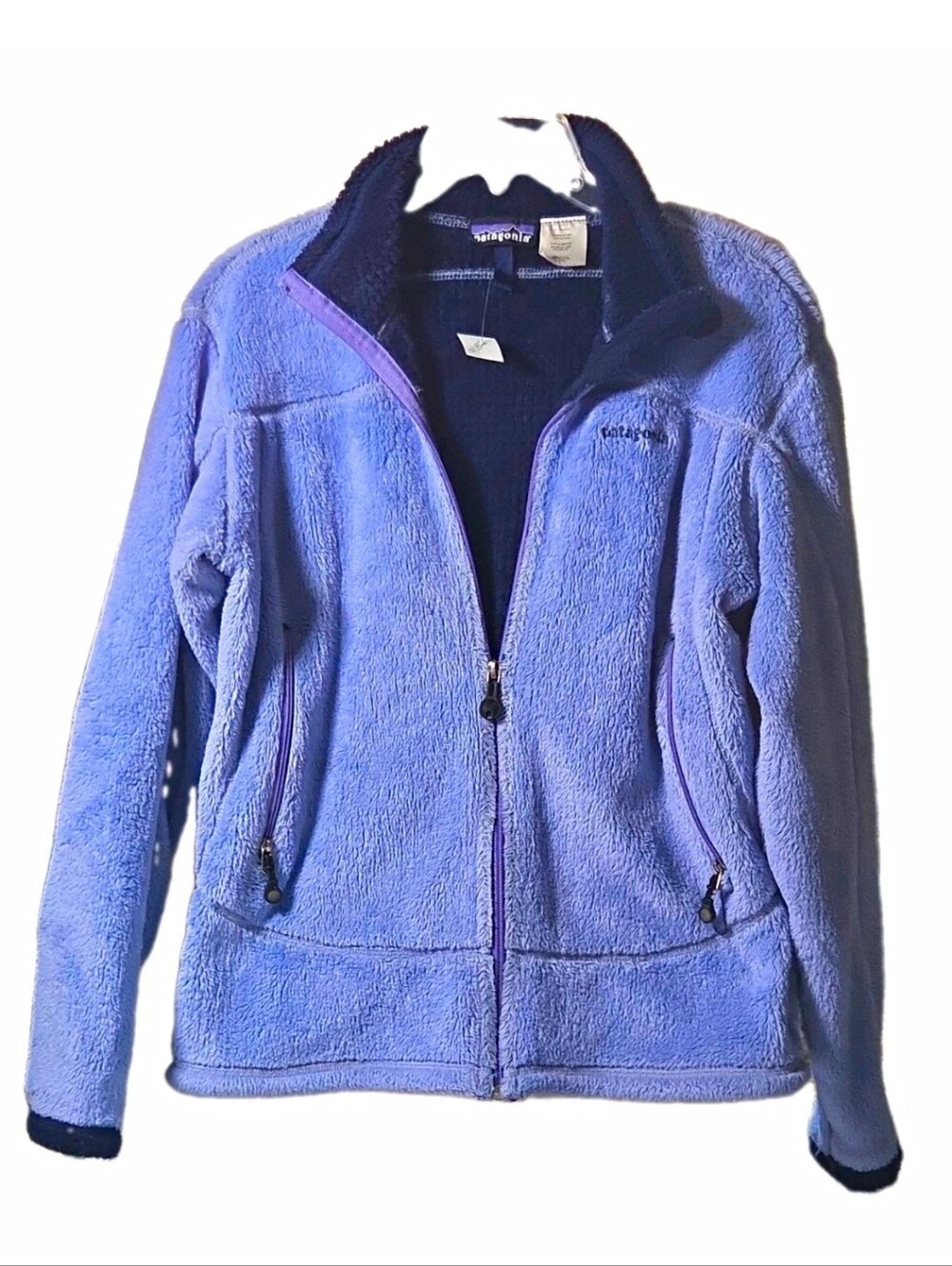 Vintage Patagonia Reg. Women’s Lavender Teddy Fleece Full-Zip Jacket L 90s Retro